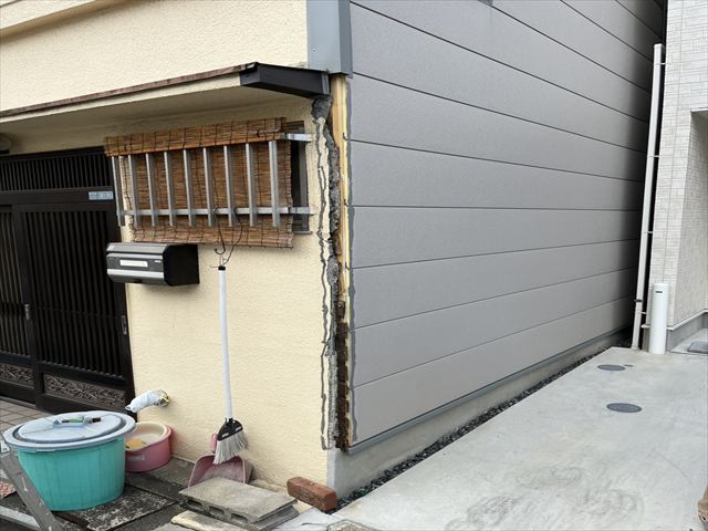 撤去後の角部分