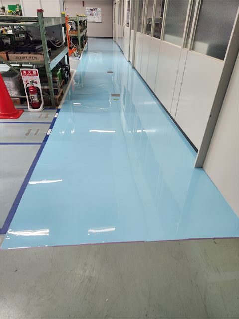 塗床工事後の床