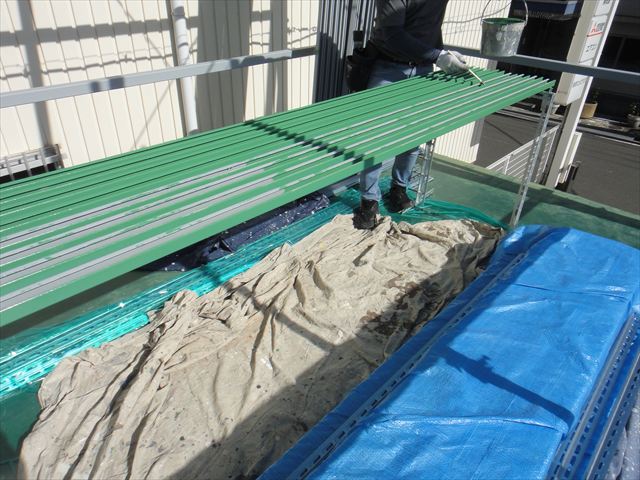 金物の置き塗り塗装