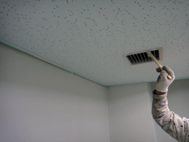 天井鉄部分塗装