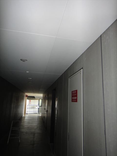 天井ケイカル板塗装後