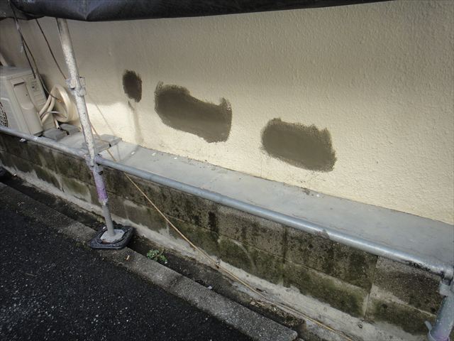 外壁セメント補修