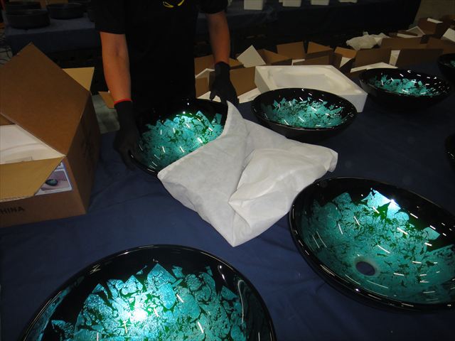 施工後の再梱包作業