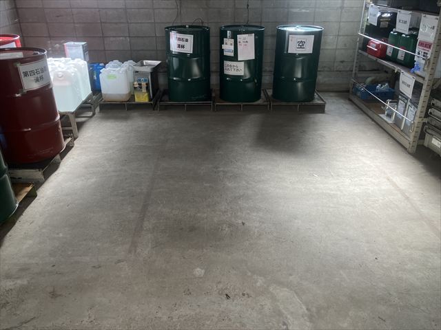 倉庫内床の調査（2）