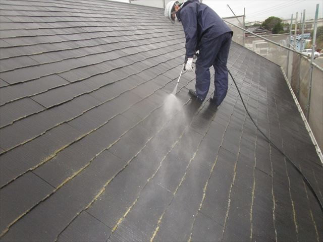 スレート屋根洗浄